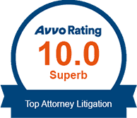 Rated 10 for top litigation attorney